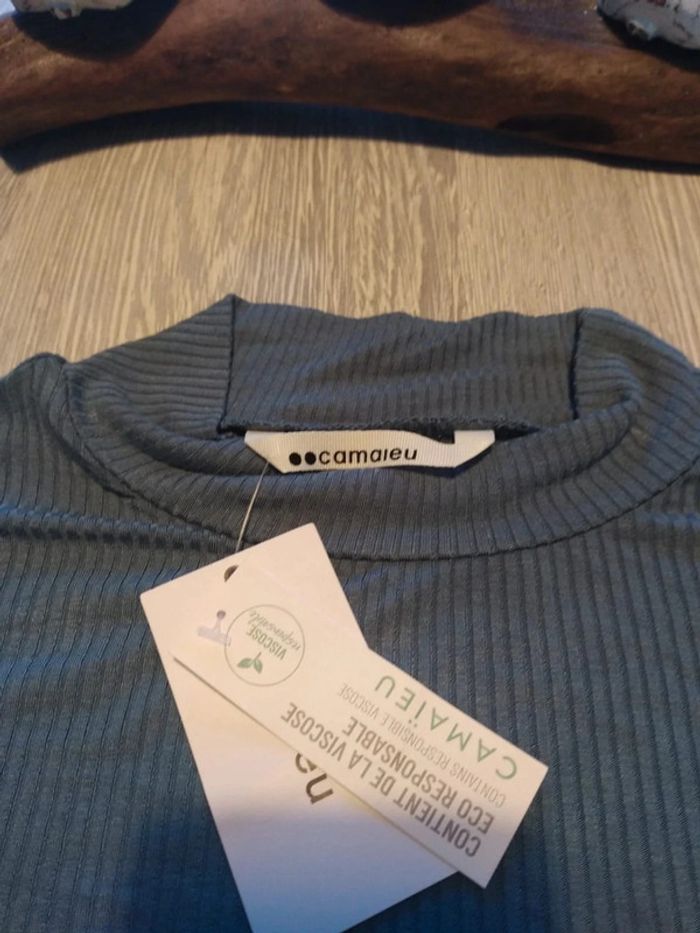Haut manches longues camaïeu bleu taille m - photo numéro 4