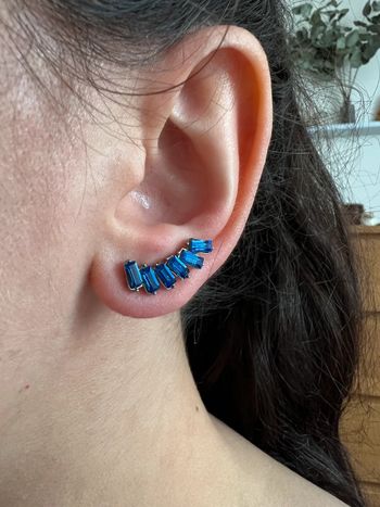 Boucles d’oreilles fantaisie bleu