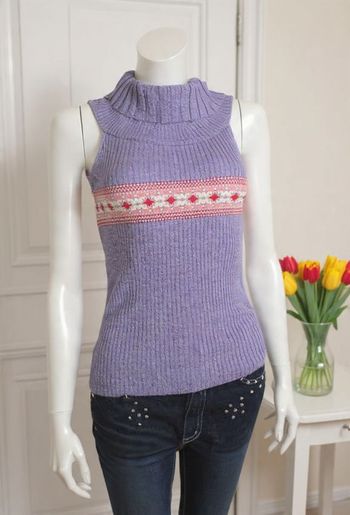 pull mauve sans manches marque Kookaï Neuf taille 36 / 38 col roulé lilas