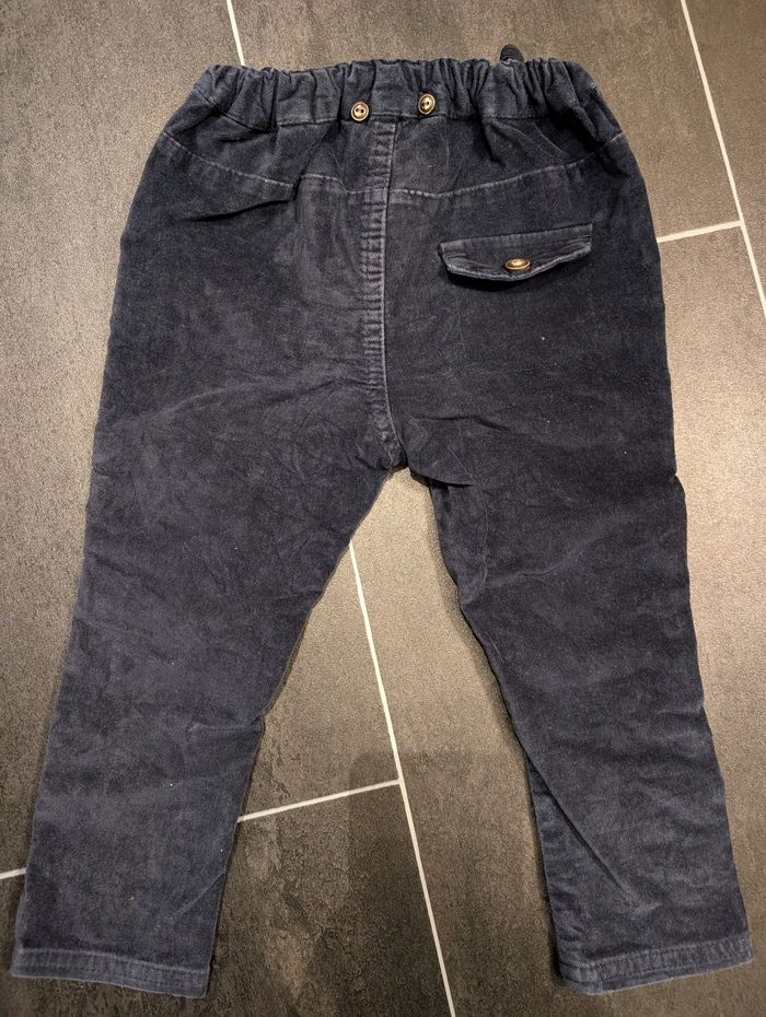 Pantalon velours bleu marine - photo numéro 3
