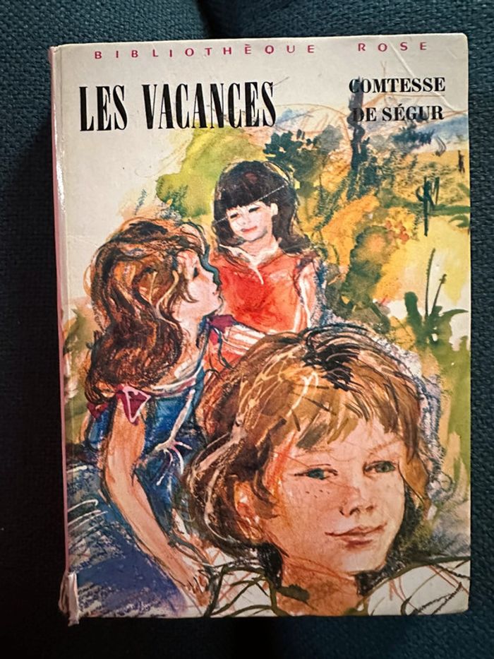 Livre ancien bibliothèque rose Les Vacances Comtesse de Ségur Hachette Jacques Pecnard