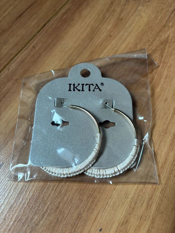 Neuf créole dorée / acier inoxydable / Ikita