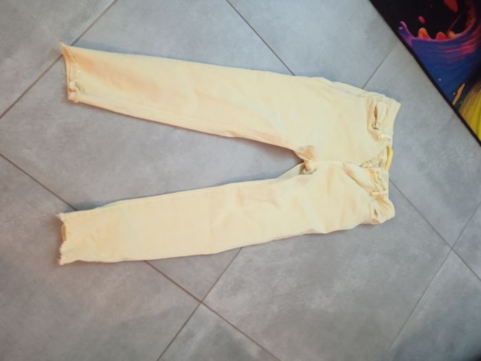pantalon skinny neuf jaune pale vs miss