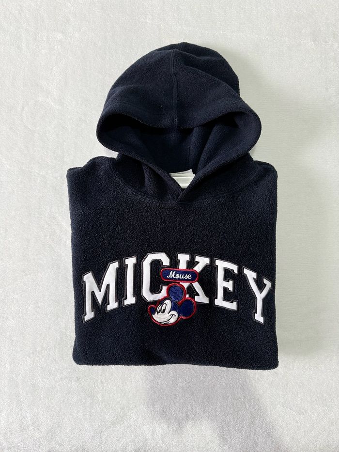 Sweat a capuche Disney Mickey bleu marine pour enfant taille L enfant