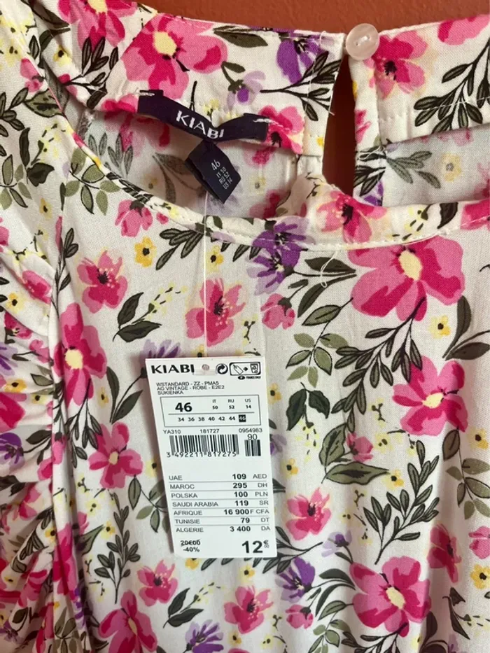 Robe fleurie Kiabi taille 46 - photo numéro 3