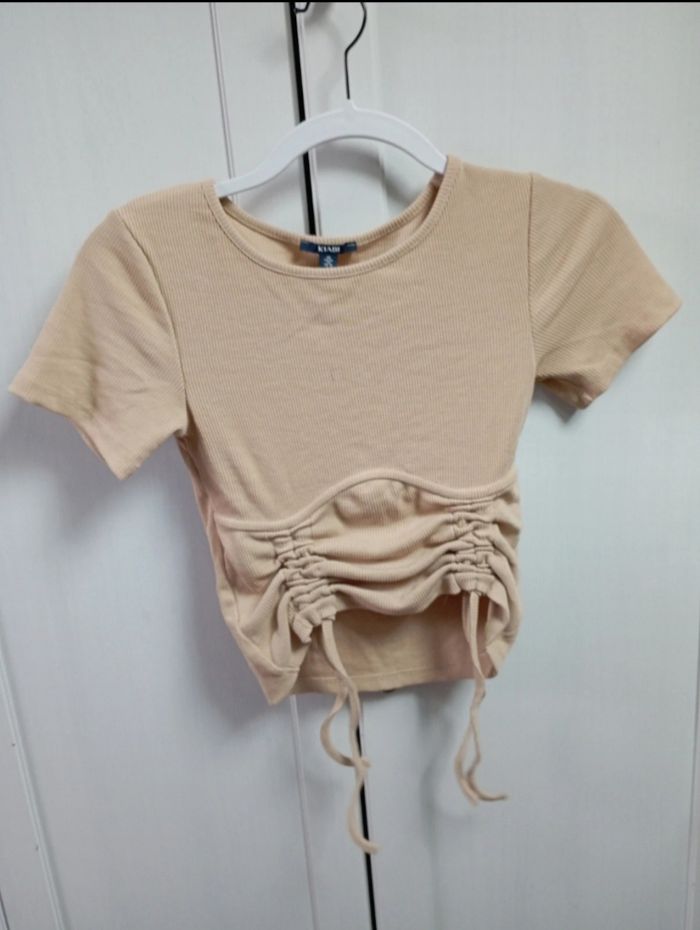 T-shirt  côtelé resserrable