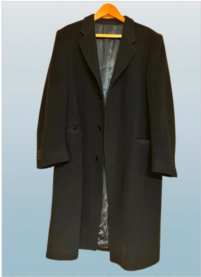 🌟Parfait état sublime manteau homme cachemire et laine taille 56🌟 - photo numéro 3