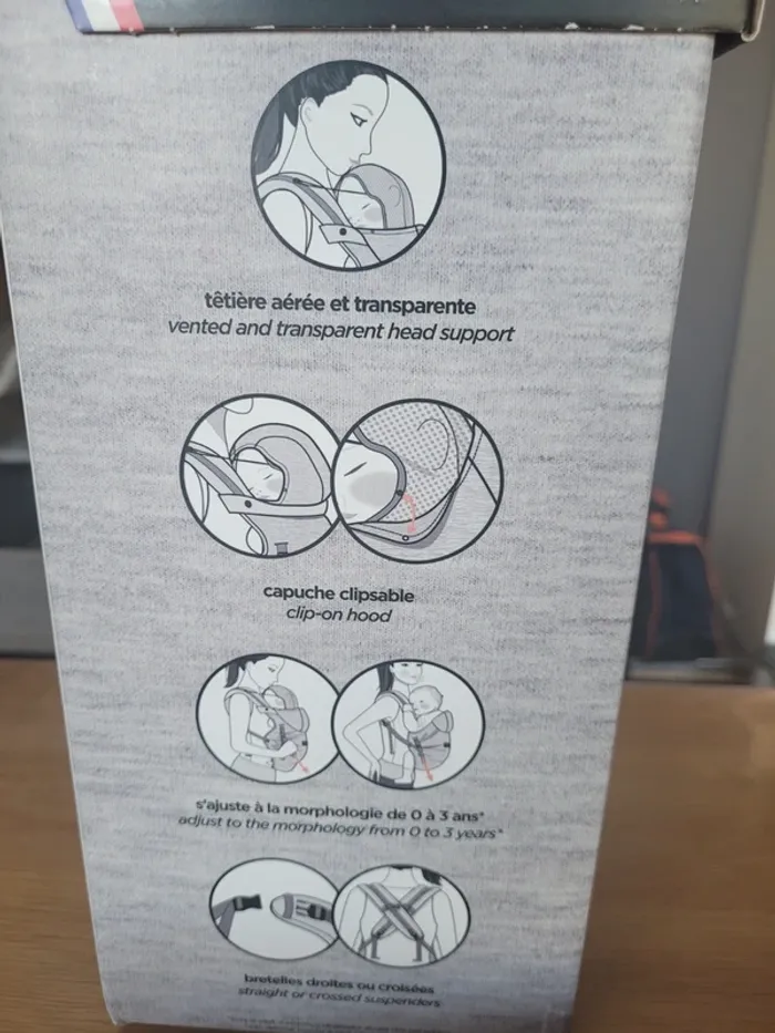 Porte-bébé hoodiecarrier jpmbb avec reducteur - photo numéro 7