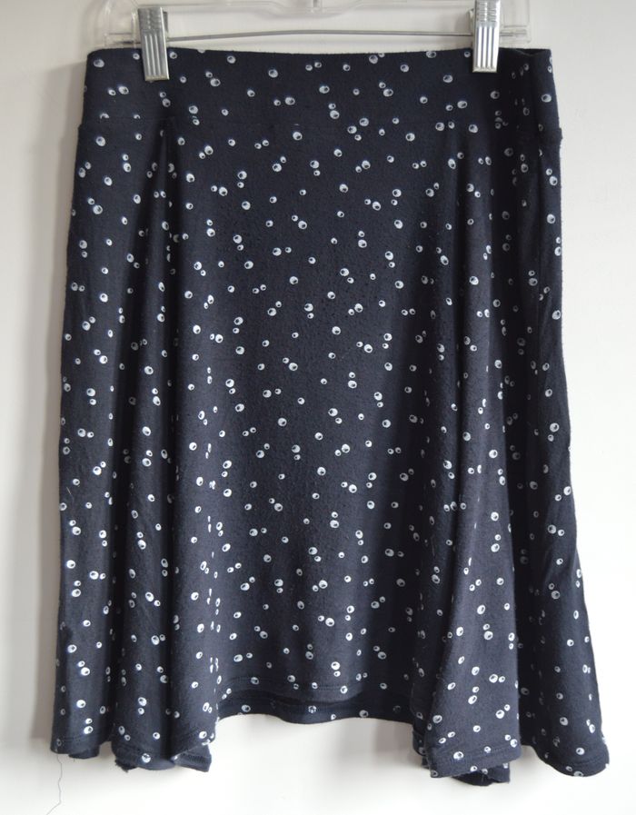 Jupe courte noire à pois blancs – Yessica – Taille S