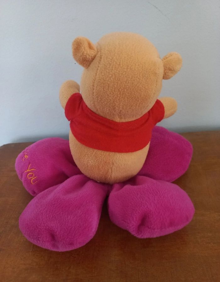 Peluche Winnie l'ourson "fleur"; I love you - photo numéro 5