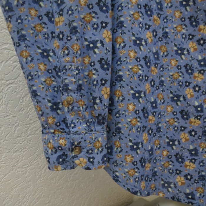 🌼 Chemise à fleurs Springfield – Bleu vintage & motifs floraux 🌼 - photo numéro 3