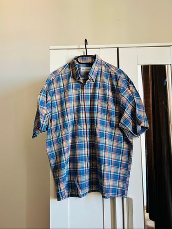 Chemise bleu à carreaux Homme Les 3 Lords Tailles XL-XXL