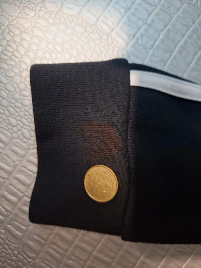 Sweat à capuche zippé vintage adidas noir - taille 13/14 ans - photo numéro 8