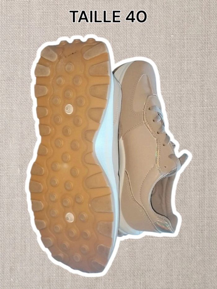 Baskets beige - Taille 40 - photo numéro 3