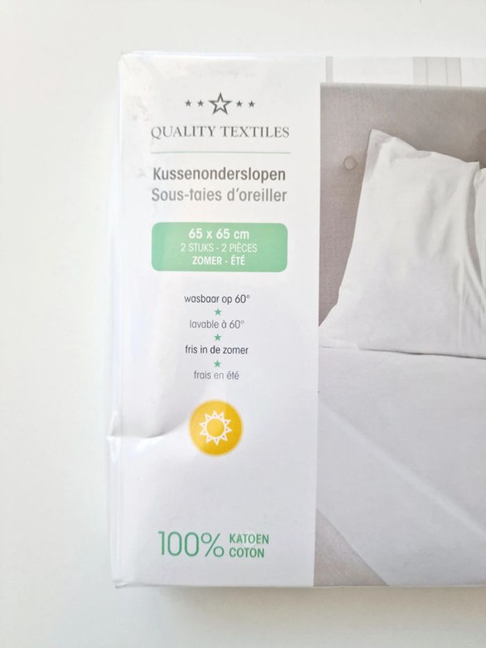Mistral Home Textiles - Lot de 2 protège oreiller été - 65 x 65 - Neuf ! - photo numéro 2