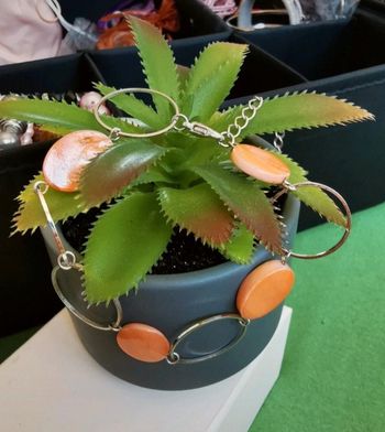 Bracelet femme corail argenté neuf