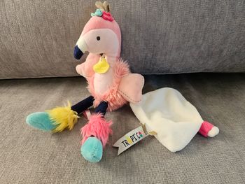 Doudou peluche doudou et compagnie Flamant rose