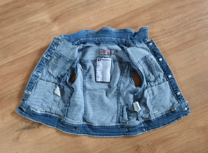 Veste fille  en jean bleue sans manches Orchestra 3 ans - photo numéro 3