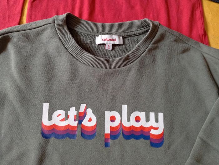 Lot de 3 vêtements assortis : 2 tee shirt + 1 sweat Catimini 6 ans garçon - photo numéro 9