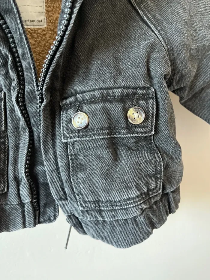 Veste neuve jeans Verbaudet taille 3 mois - photo numéro 3