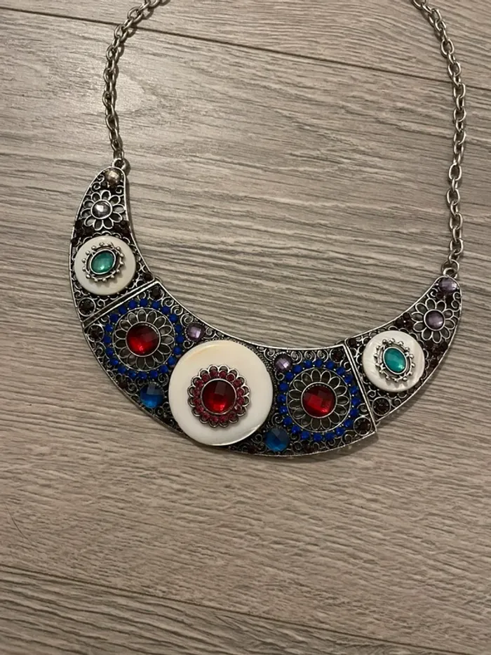 collier plastron ethnique vintage - photo numéro 2
