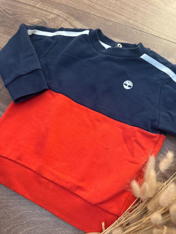 Sweat Timberland 24 mois bleu marine rouge - photo numéro 3