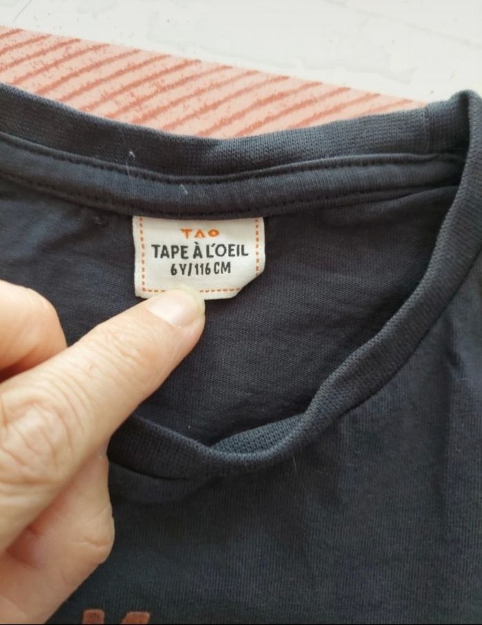 Tee shirt tape a l'oeil 6ans - photo numéro 2