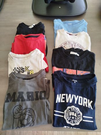 Lot de 8 hauts manches longues garçons 5 ans 