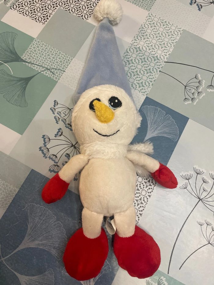 Peluche bonhomme de neige - photo numéro 3