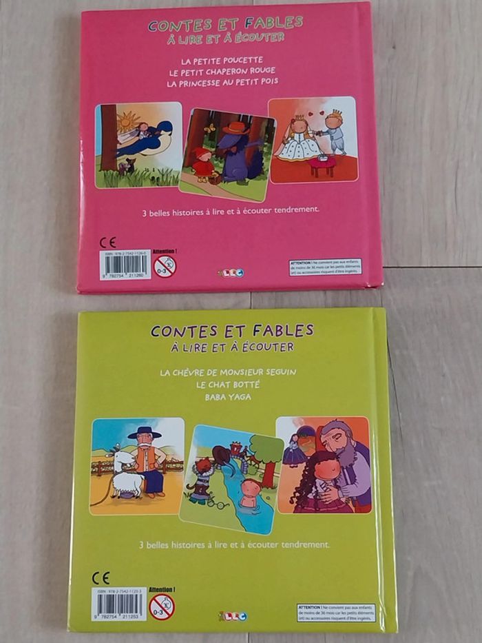 Lot de 2 livres avec CD "Contes et fables à lire et à écouter " - photo numéro 2