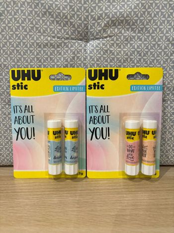 Pack de 4 Bâtons de Colle Pastel "UHU"