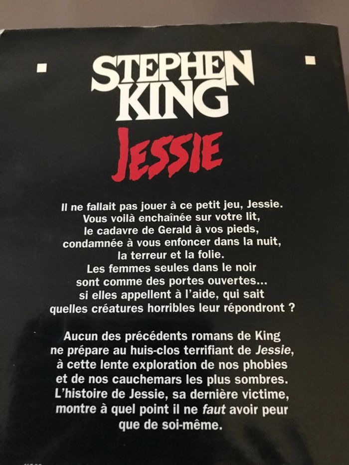 Livre Jessie de Stéphen King - photo numéro 3