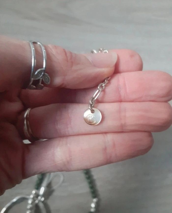 Collier sautoir perles vertes - photo numéro 4