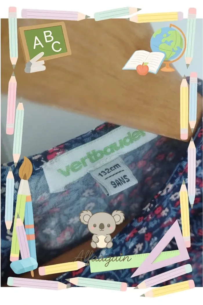 Blouse Vertbaudet fleurie 9ans - photo numéro 4