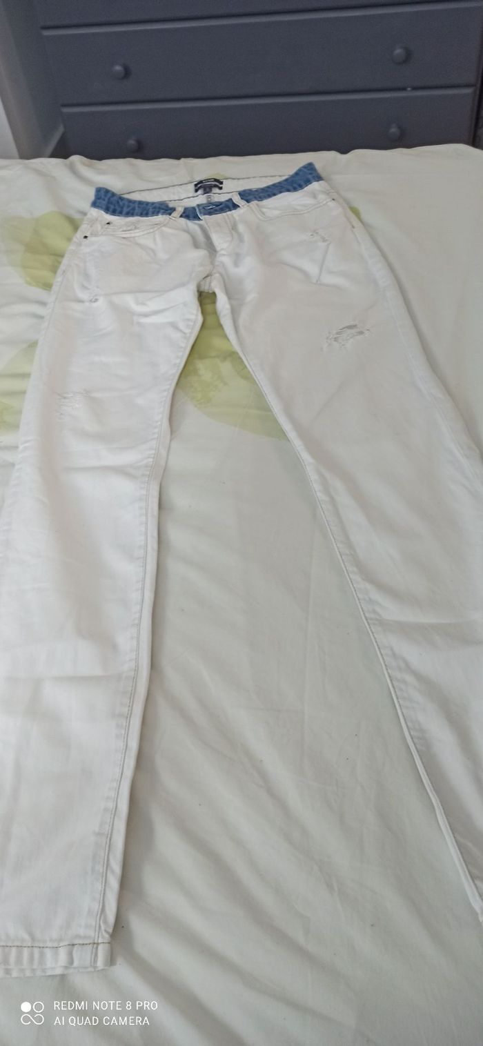 Jeans blanc 16 ans regular fit