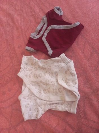 Lot 2 body mixte 0 a 3 mois, 1 ouverture avant