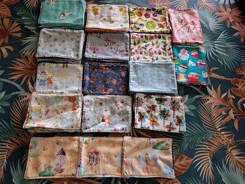Lot 10 lingettes lavables grand format 14 x 10.5 cm éponge bambou Oeko-tex 