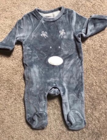 Grenouillère pyjama velours Vertbaudet