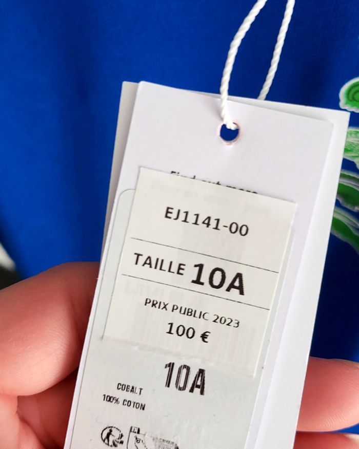 Robe Lacoste col Claudine bleu taille 10 ans - photo numéro 10