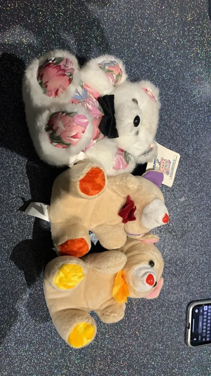 Lot de 3 peluche