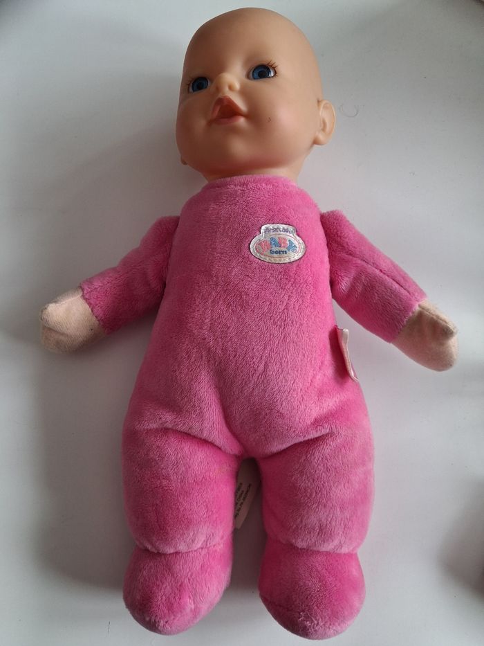 Bébé Baby Born Zaft création rose 30 cm mou sauf la tête