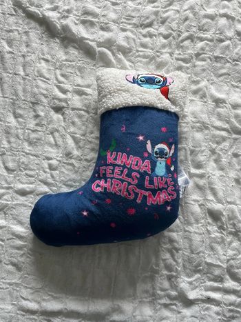 Peluche stitch chaussette de Noël