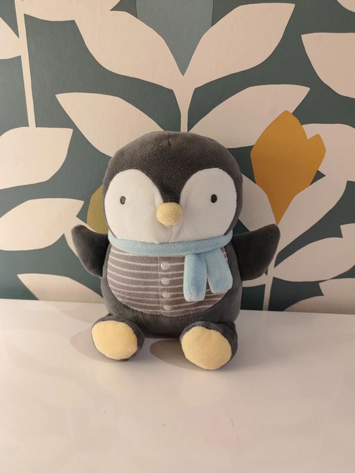 Peluche doudou pingouin mots d'enfants