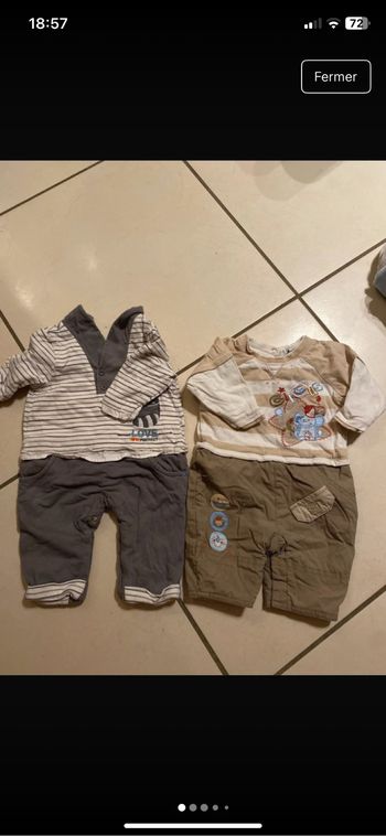 Ensemble combi bébé 3 mois obaibi
