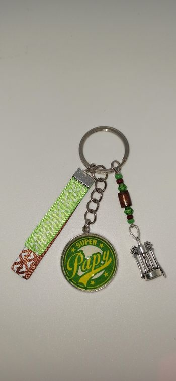 Porte clé papy " Super papy "