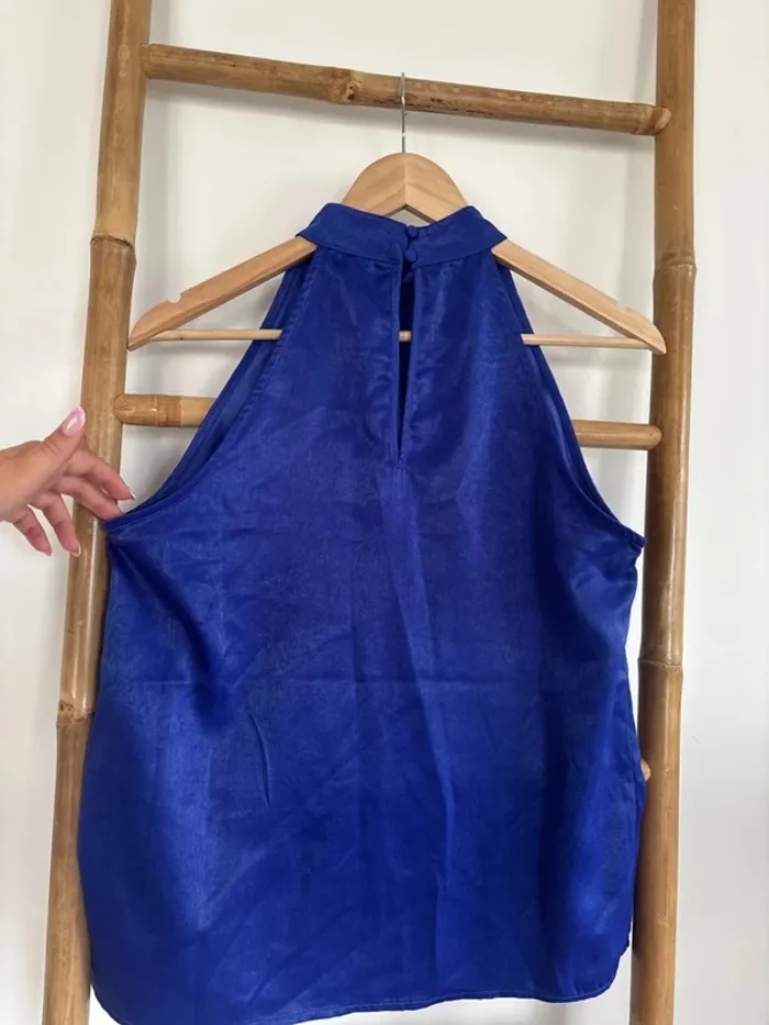 débardeur en satin bleu électrique VILA taille M - photo numéro 5