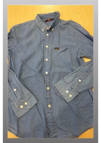 Chemise à fines rayures homme Lee S bleu/blanc