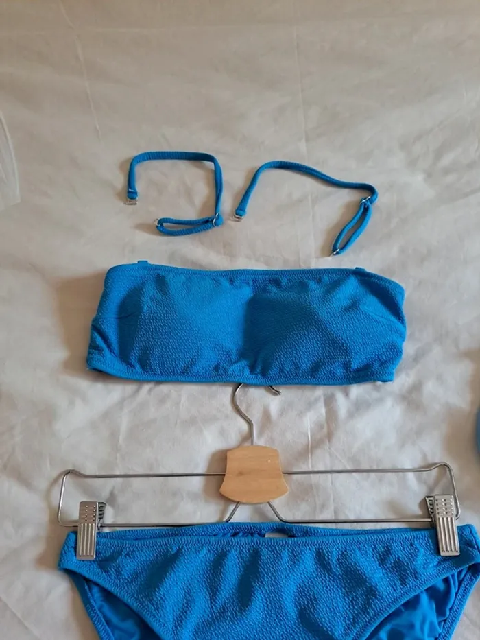 Maillot de bain bleu 2 pièces femme - photo numéro 3