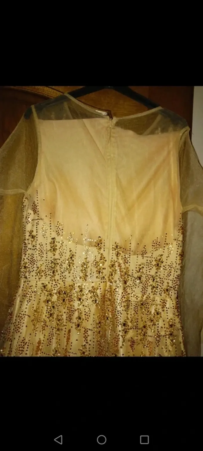 Robe de soirée manches transparentes taille 42-44 - photo numéro 3