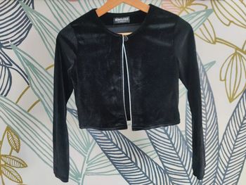 Gilet boléro velours 14 ans